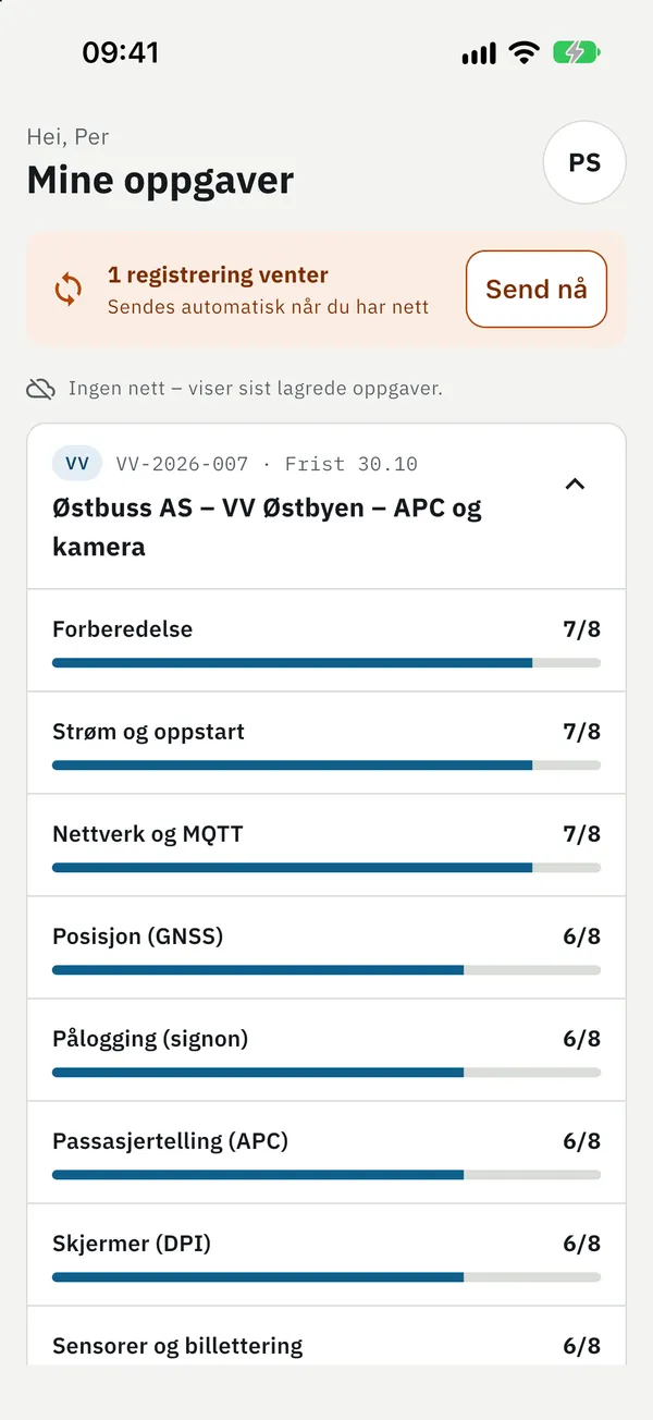 Mine oppgaver uten nett