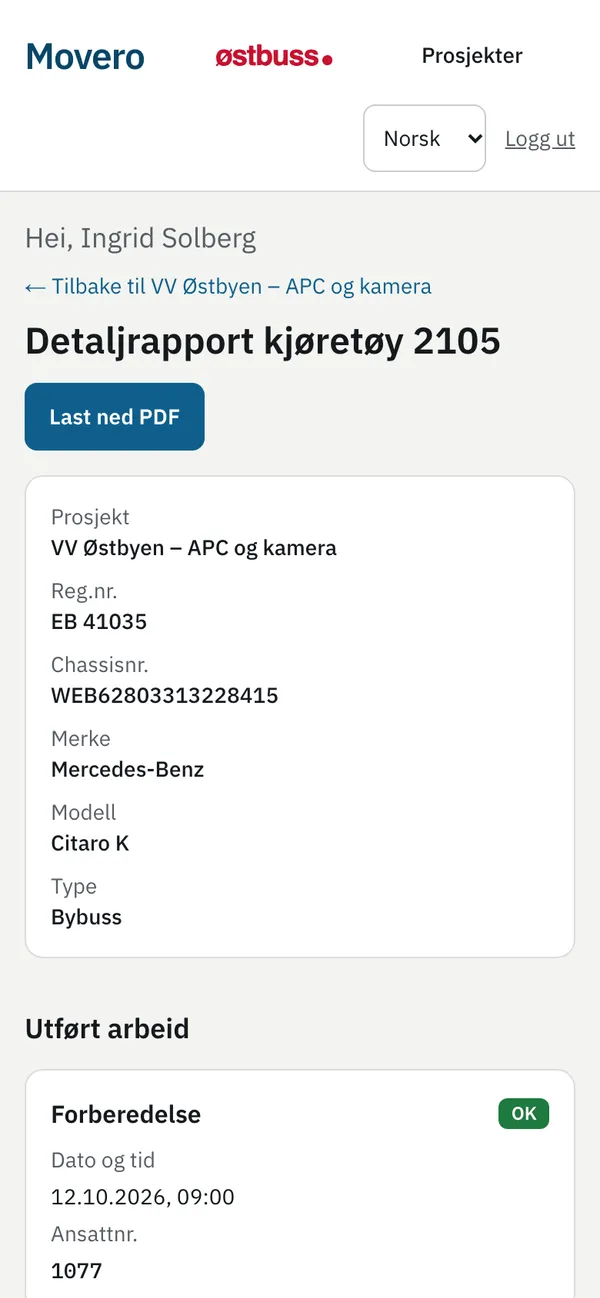 Kundeportalen på mobil